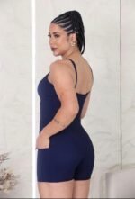 Macaquinho Fitness com Bolso Azul Marinho