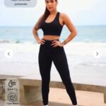 Conjunto Fitness Top e Legging Poliamida Preto