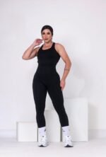 Macacão Fitness Longo Preto Costas Nadador - Imagem 2