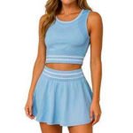 Conjunto Fitness Short Saia e Top Listras - Imagem 4