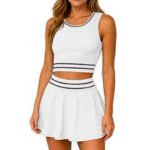 Conjunto Fitness Short Saia e Top Listras - Imagem 3